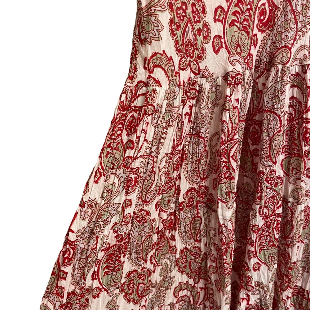 Soft Surroundings La Pomme' Crinkle Multi Paisley Midi Dress - Picture 4 of 5